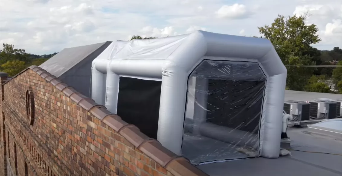 Cabina de pintura inflable