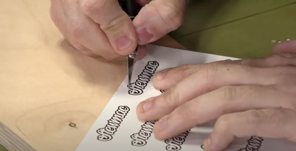 Calcomanía de la pala de corte