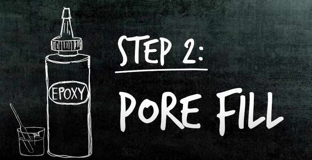 Paso 2 - Epoxi de llenado deficiente