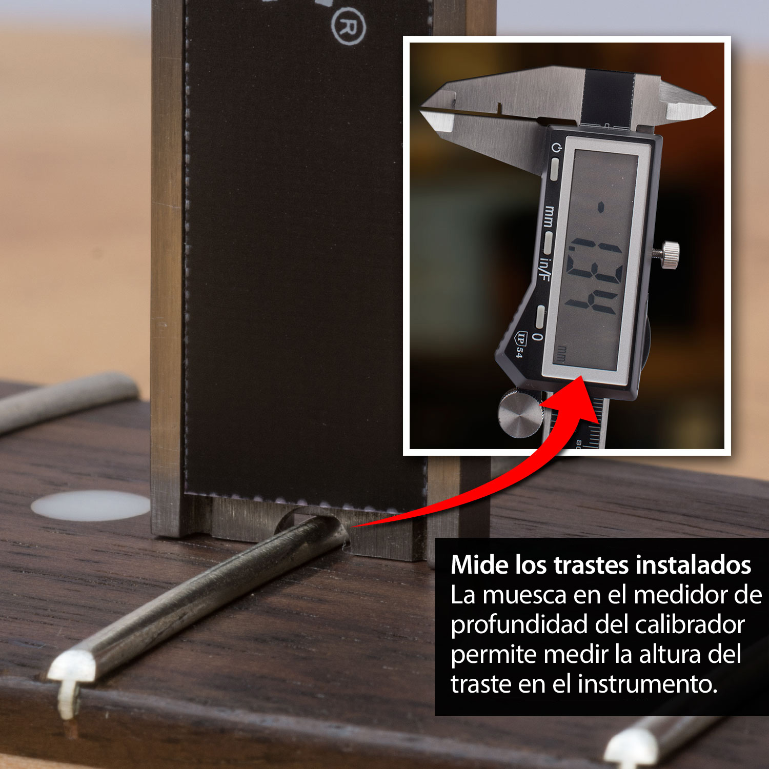 Calibre digital para luthería