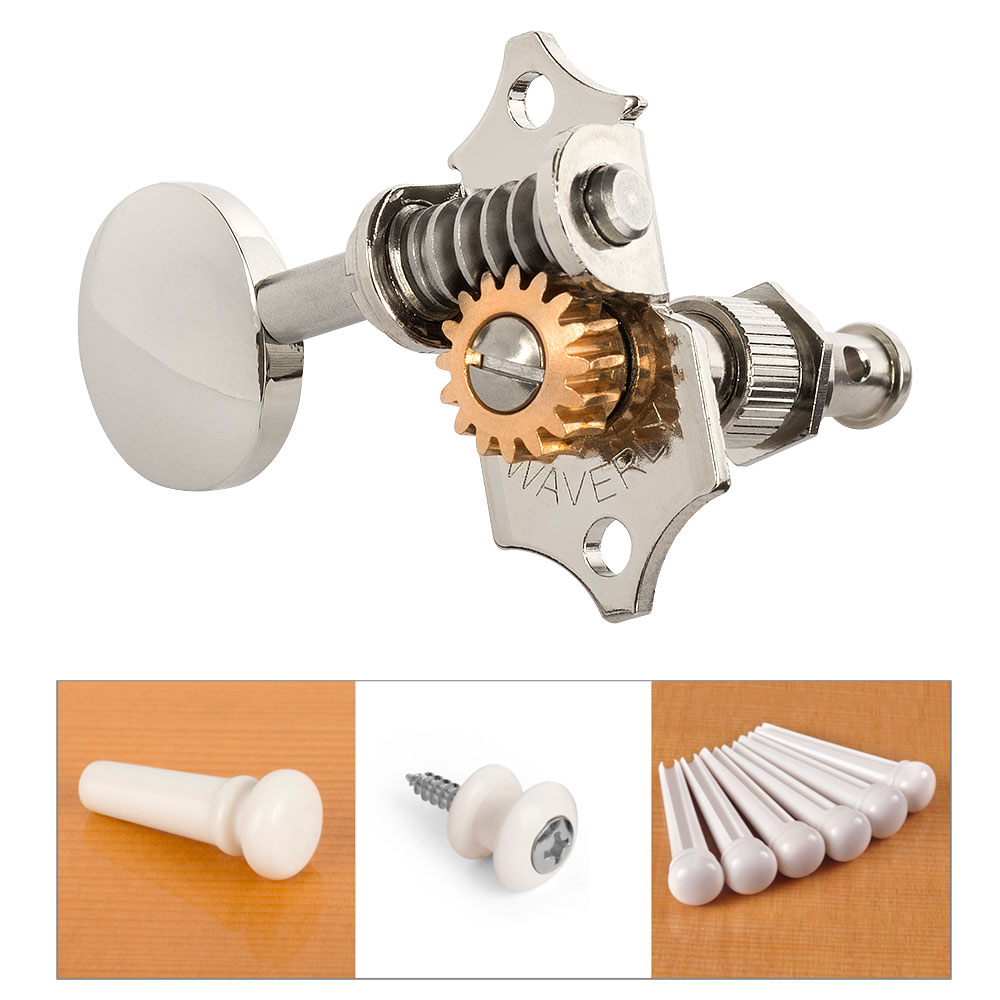 Colección Waverly Oval Knob Anniversary con broches y botones blancos