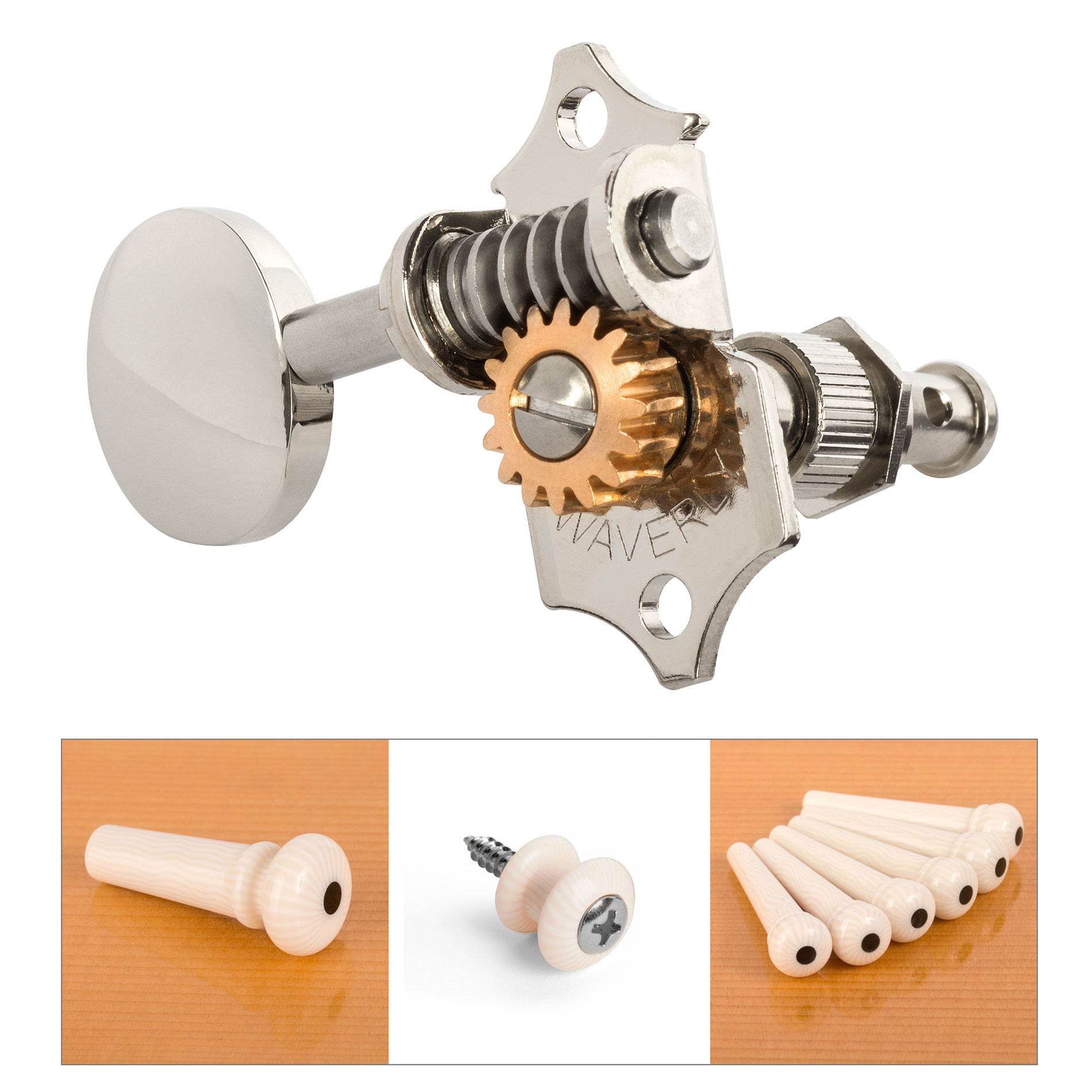 Colección Waverly Oval Knob Anniversary con pines y botones de marfil
