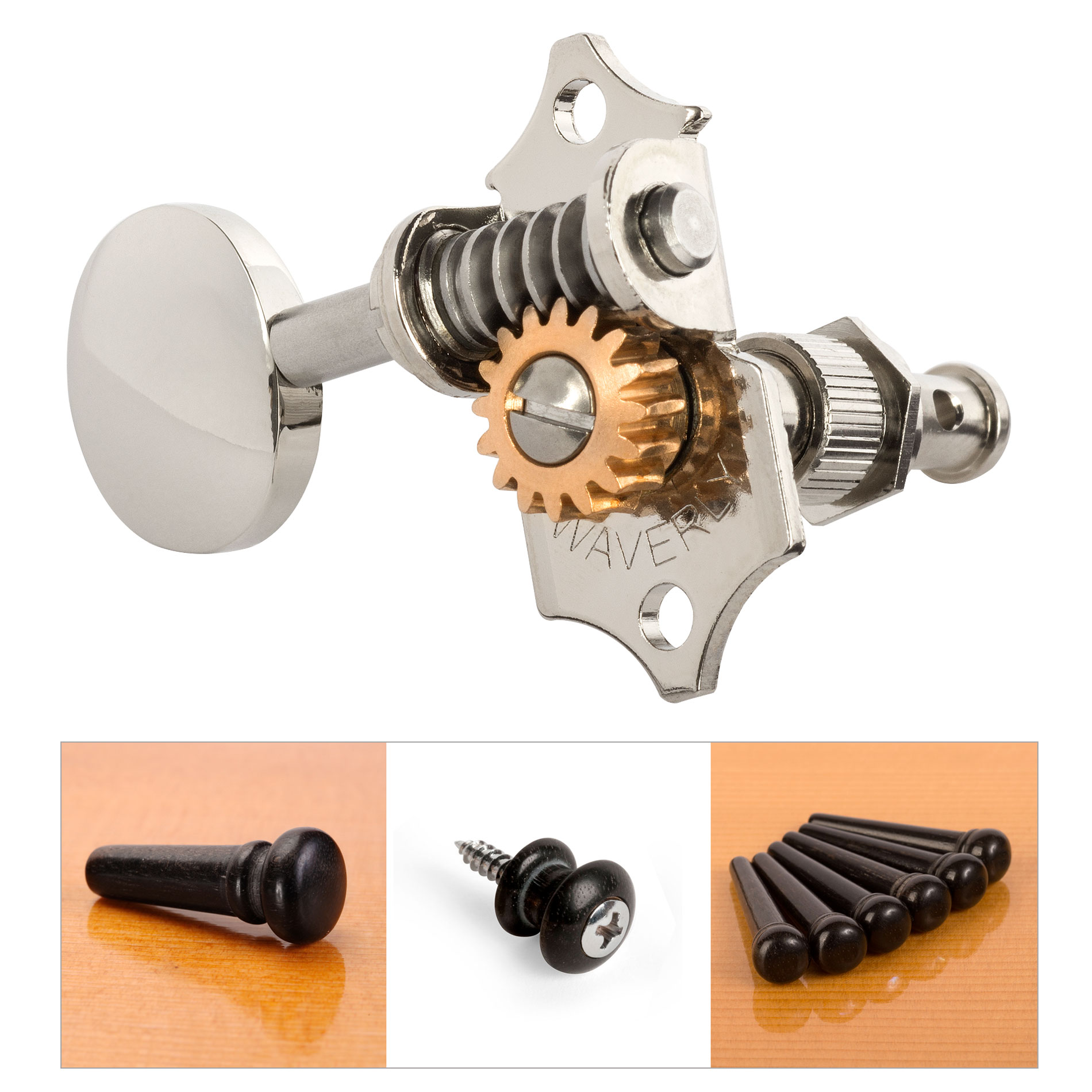 Colección Waverly Oval Knob Anniversary con pines y botones de ébano