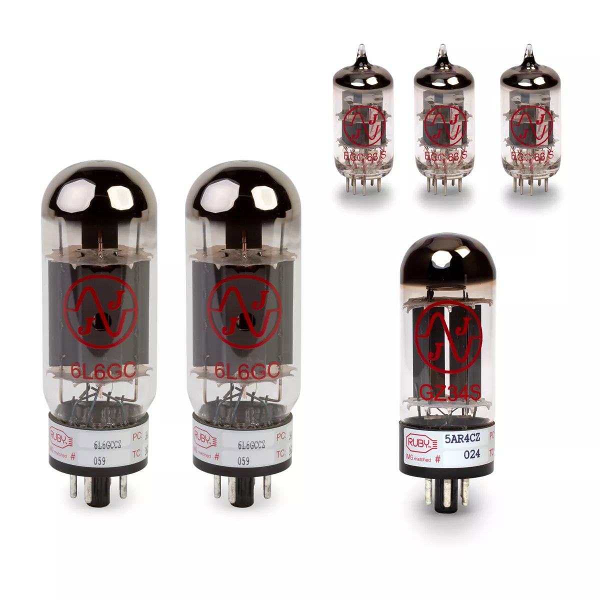 Juego de tubos de reemisión Bassman Fender '59 con tubos de alimentación emparejados Juego de tubos de reemisión Bassman Fender '59 con tubos de alimentación emparejados