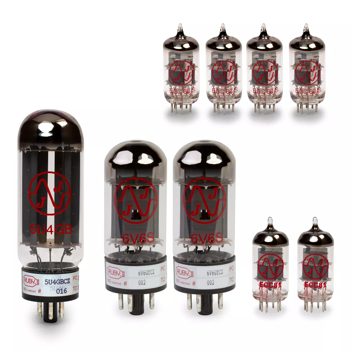 Juego de tubos Fender Deluxe Reverb (panel plateado) con tubos eléctricos a juego Juego de tubos Fender Deluxe Reverb (panel plateado) con tubos eléctricos a juego