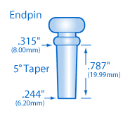 Extremo de ébano ondulado