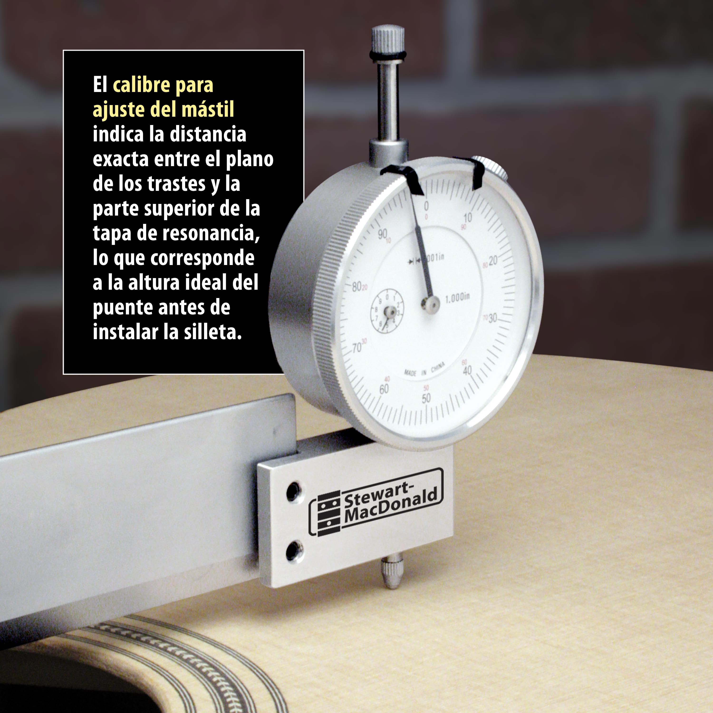 calibre para ajuste del mástil