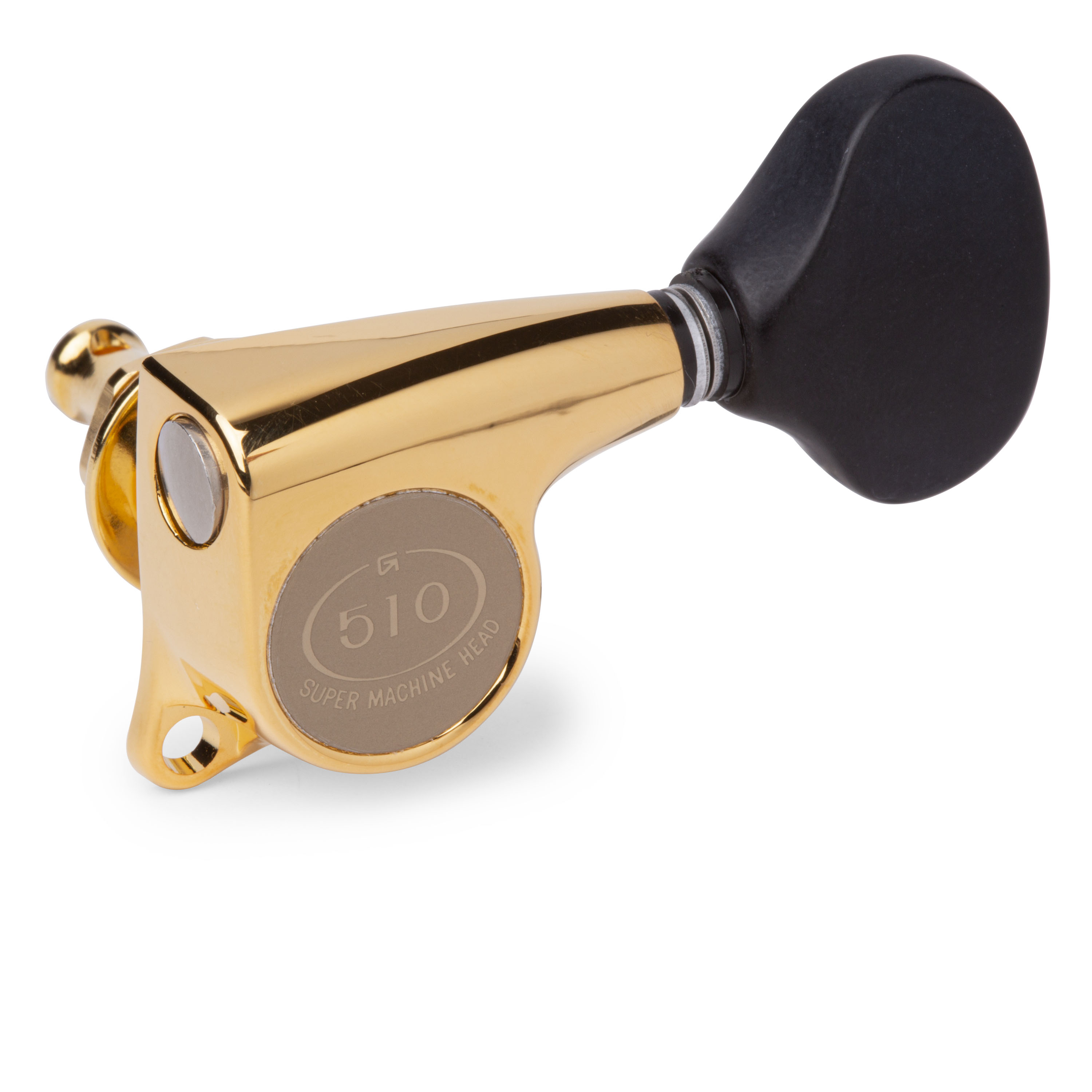 Los clavijeros Gotoh Midsize 510 3+3 con pomos de plástico negro Los clavijeros Gotoh Midsize 510 3+3 con pomos de plástico negro
