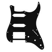 Estratégico golpeador con Humbucker, negro / blanco / negro