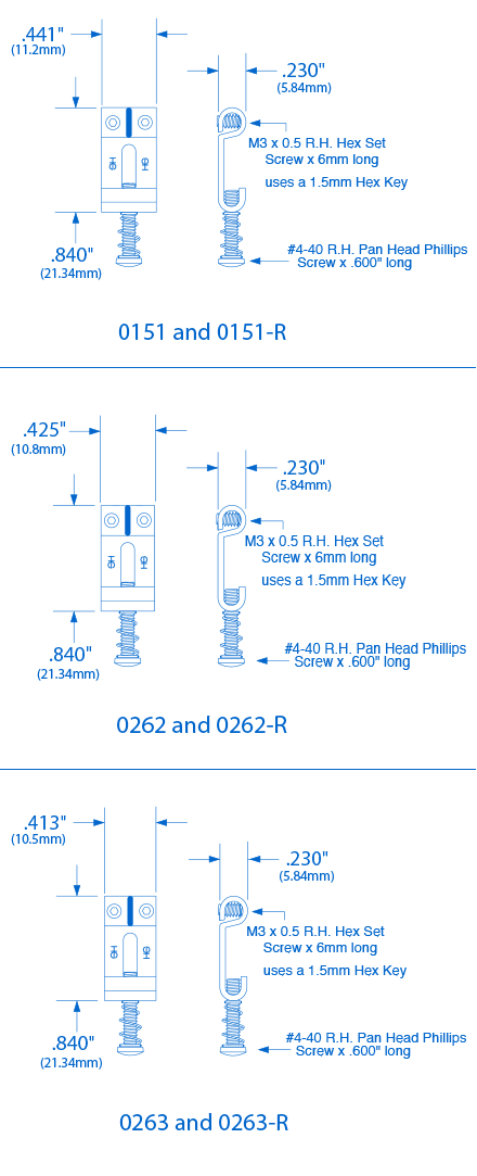 Silletas vintage contorneadas Highwood para Strat - juego de 6