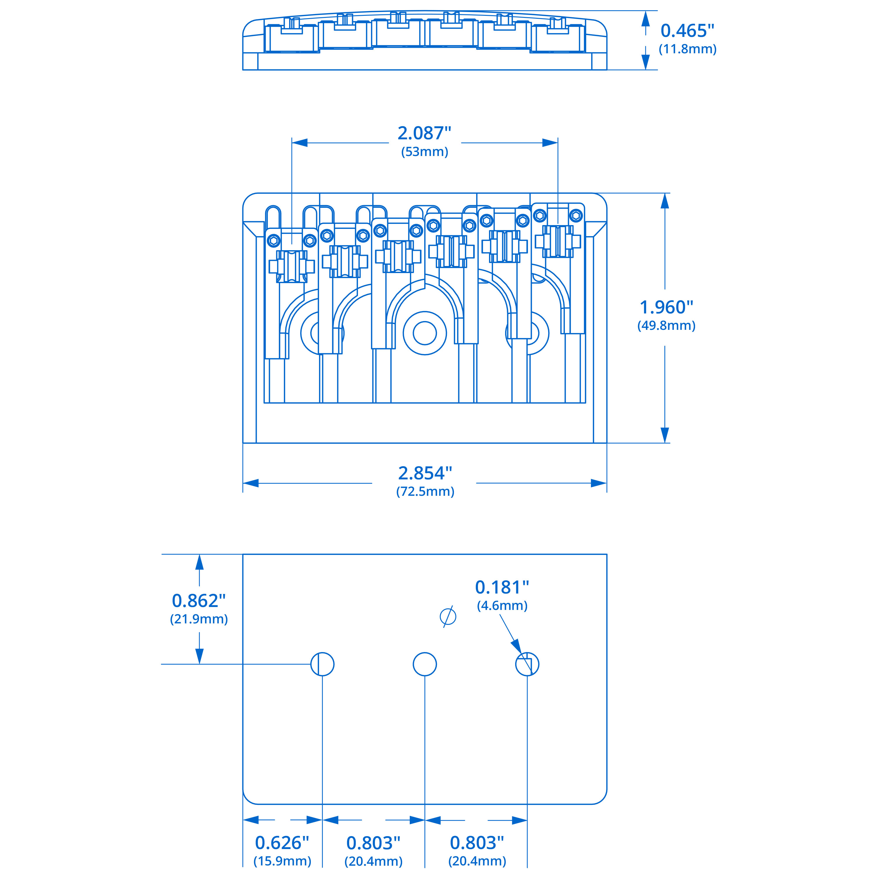 Puente Roller Non-Tremolo Schaller Puente Roller Non-Tremolo Schaller