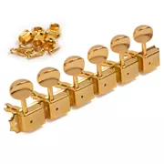 6-In-Line con perilla ovalada estilo vintage Gotoh, dorados clavijeros