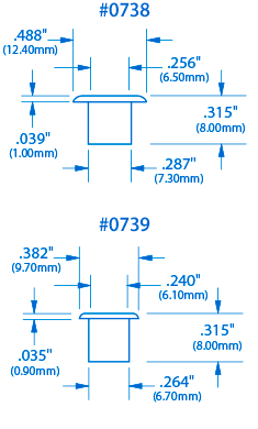 Casquillo de sintonizador de Vintage Grommet vintage