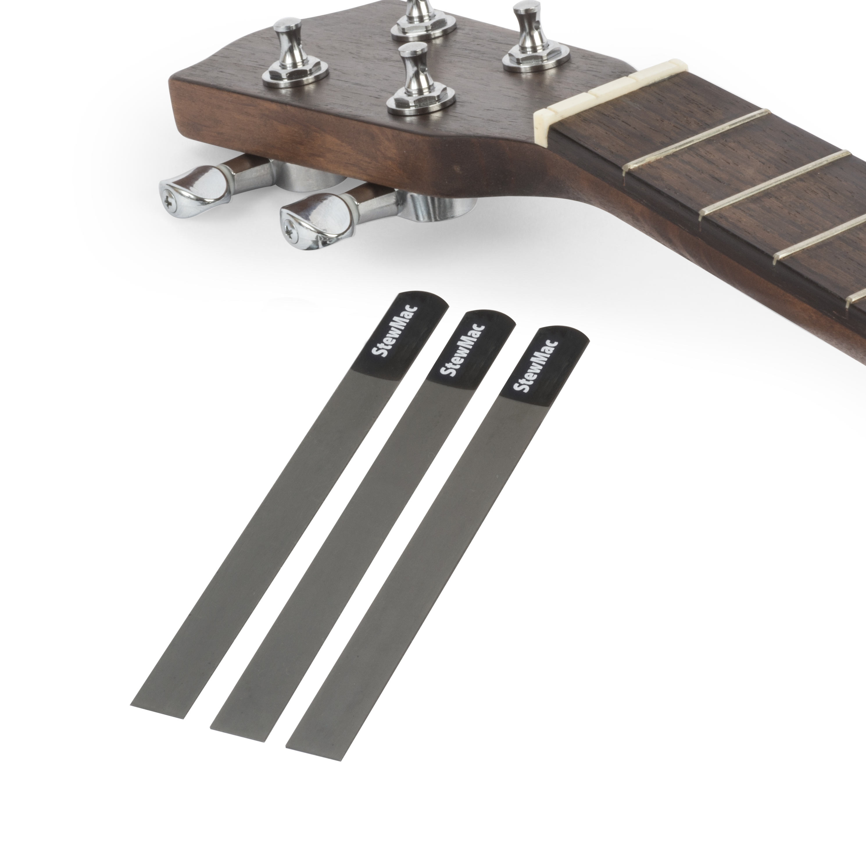 Limas calibradas para ranuras de cejuela, juego para ukelele