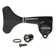 Individual Gotoh Compact bajo clavijero, negro, clavijero derecho simple