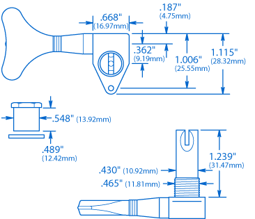 Sintonizador de graves compacto Gotoh, juego de 2L+2R