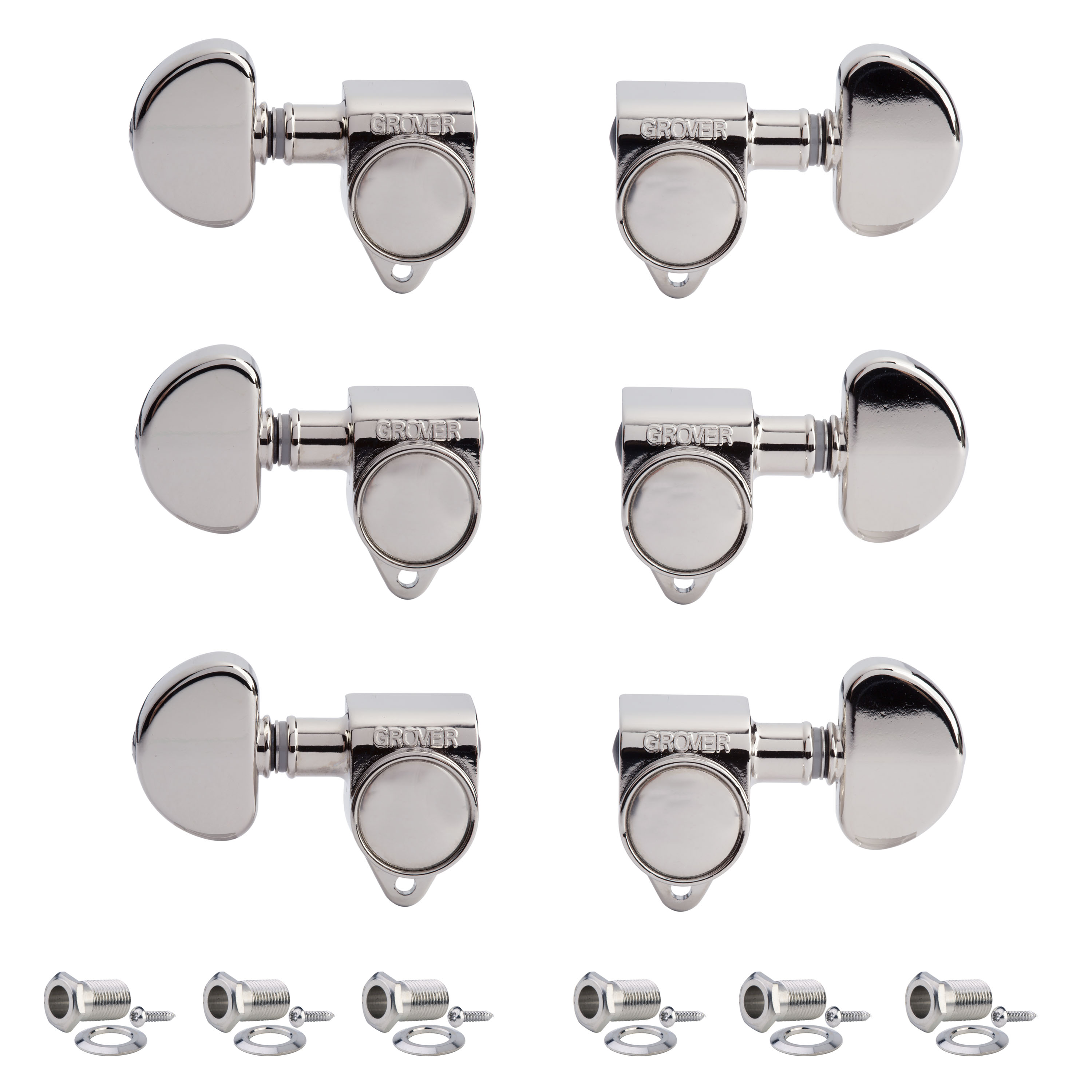 Grover Original Rotomatics (102 Series) 3+3 Tuners, 18:1 ratio, nickel