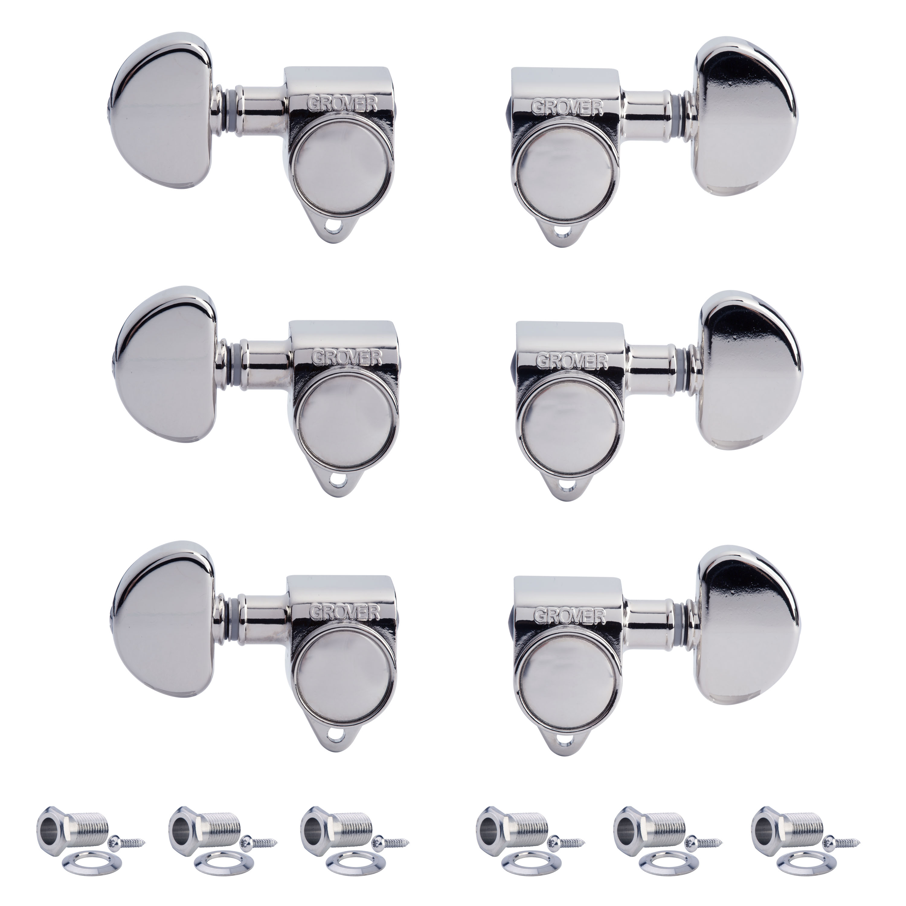 Grover Original Rotomatics (102 Series) 3+3 Tuners, 18:1 ratio, chrome