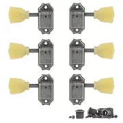 Máquinas de sintonización 3+3 estilo Keystone vintage Golden Age, níquel relic