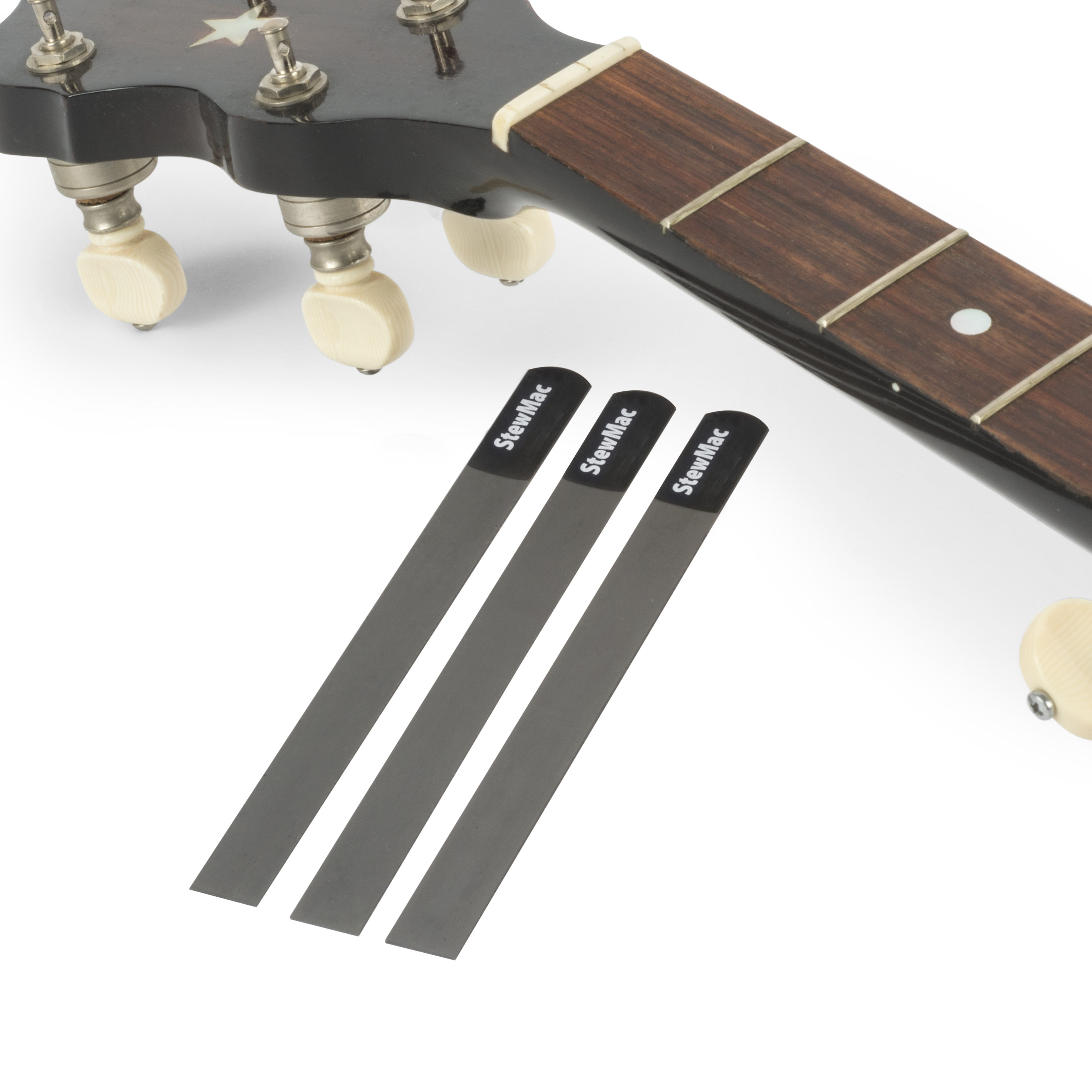 Limas calibradas para ranuras de cejuela, juego para banjo