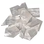 Blanco con incrustación de perlas - Paquete de 1oz , nácar blanco con figura