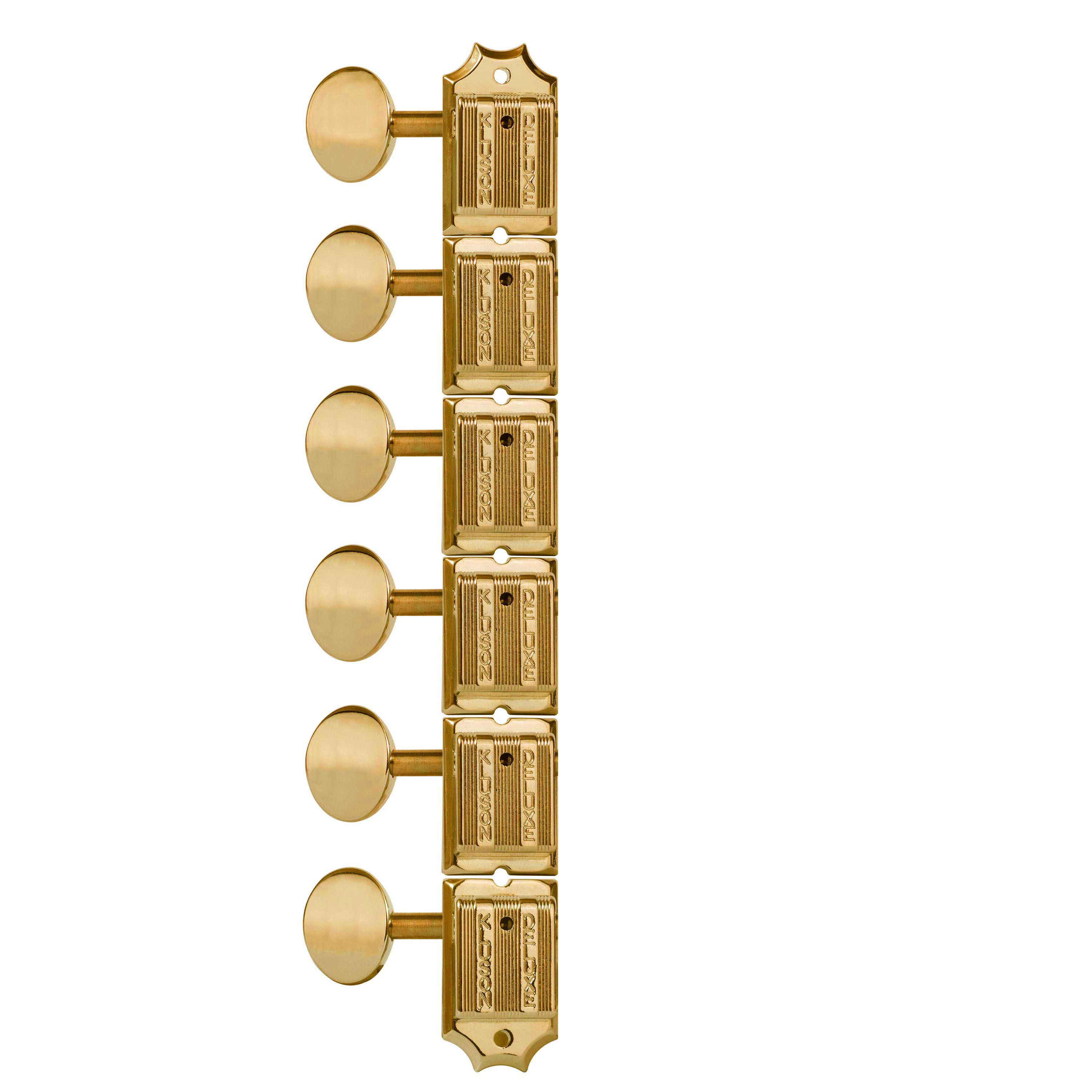 6 clavijeros en 6-In-Line a izquierdas TonePros Kluson con casquillos roscados 6 clavijeros en 6-In-Line a izquierdas TonePros Kluson con casquillos roscados