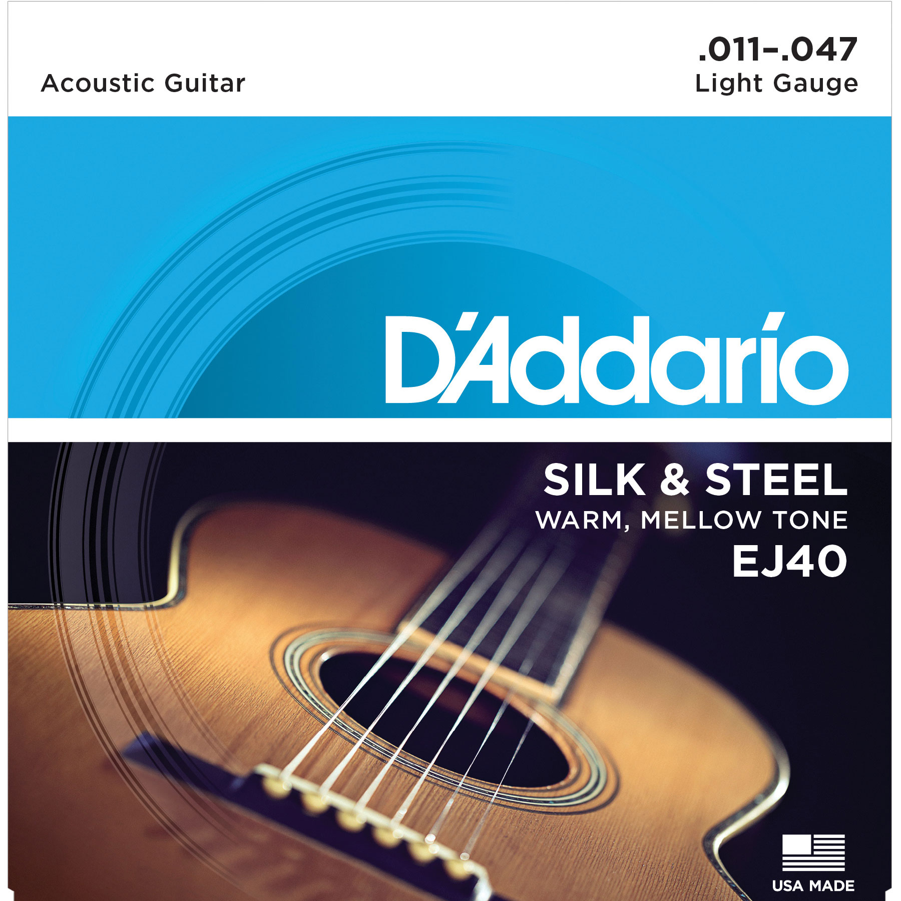 Cuerdas de guitarra acústica de seda y acero D'Addario Cuerdas de guitarra acústica de seda y acero D'Addario