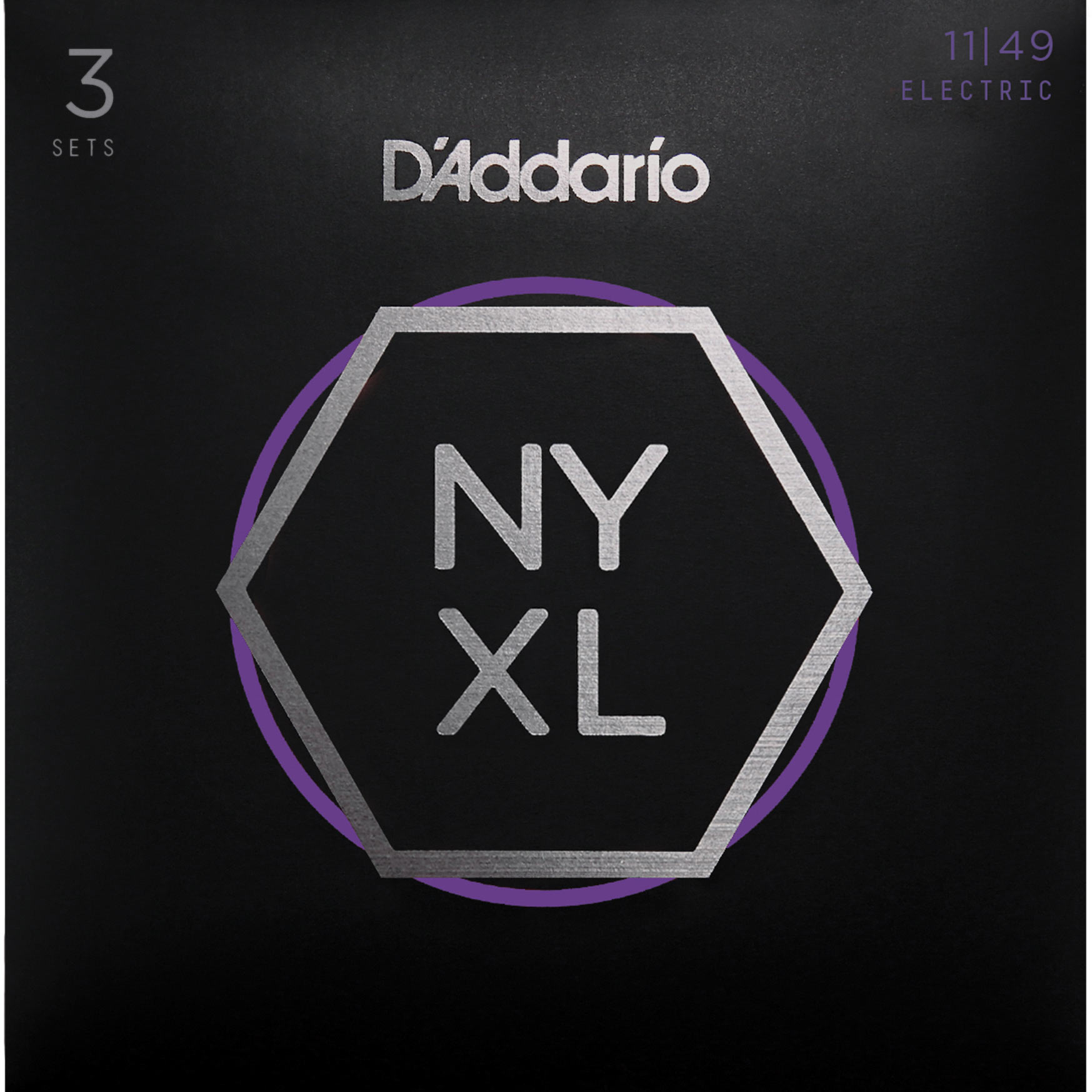 Pack de 3 cuerdas para guitarra eléctrica D'Addario NYXL Nickel Wound