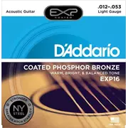 Cuerdas de guitarra acústica D'Addario EXP Phosphor Bronze, Light (EXP16)