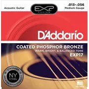 Cuerdas de guitarra acústica D'Addario EXP Phosphor Bronze, medianas (EXP17)