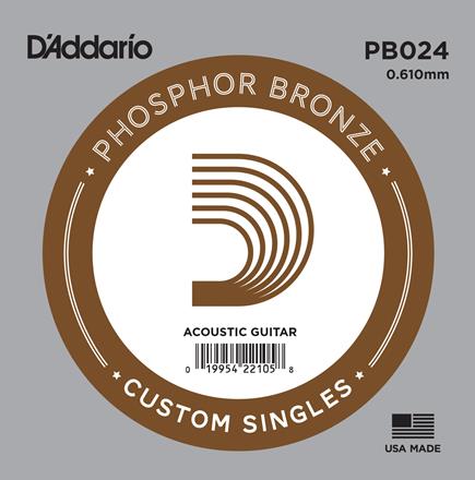 Cadena de guitarra acústica simple D'Addario EXP Phosphor Bronze Cadena de guitarra acústica simple D'Addario EXP Phosphor Bronze
