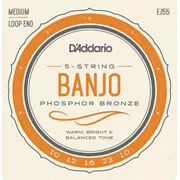 Cuerdas de banjo D'Addario Phosphor Bronze, medianas (EJ55)