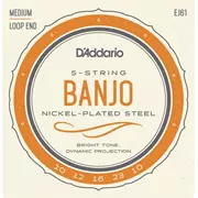 Cuerdas de banjo niquelado D'Addario, medianas (EJ61)