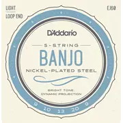 Cuerdas de banjo niquelado D'Addario, ligeras (EJ60)