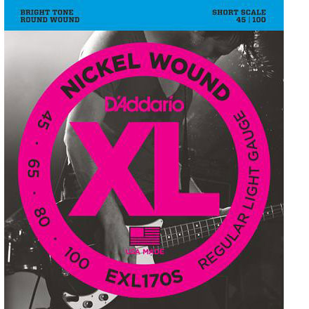 Cuerdas para bajo de escala corta D'Addario Nickel Wound Cuerdas para bajo de escala corta D'Addario Nickel Wound