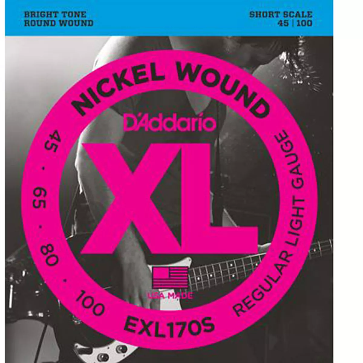 Cuerdas para bajo de escala corta D'Addario Nickel Wound Cuerdas para bajo de escala corta D'Addario Nickel Wound