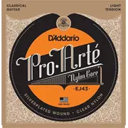 Cuerdas clásicas de guitarra D'Addario Pro Arte, plateadas, tensión ligera (EJ43)