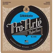 Cuerdas clásicas de guitarra D'Addario Pro Arte, plateadas, tensión dura (EJ46)
