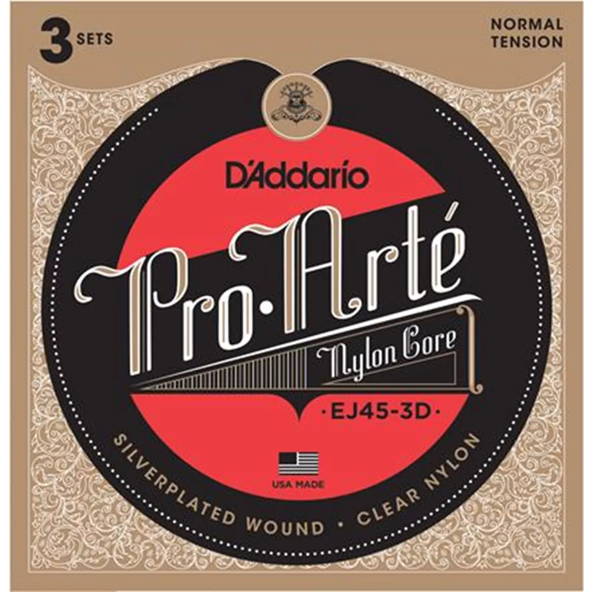 Pack de 3 cuerdas clásicas de guitarra D'Addario Pro Arte Pack de 3 cuerdas clásicas de guitarra D'Addario Pro Arte