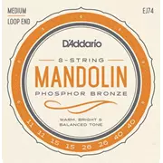 Cuerdas de mandolina D'Addario Phosphor Bronze, medianas (EJ74)