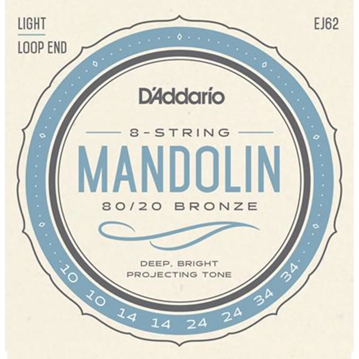 Cuerdas de mandolina D'Addario 80/20 Bronze Cuerdas de mandolina D'Addario 80/20 Bronze