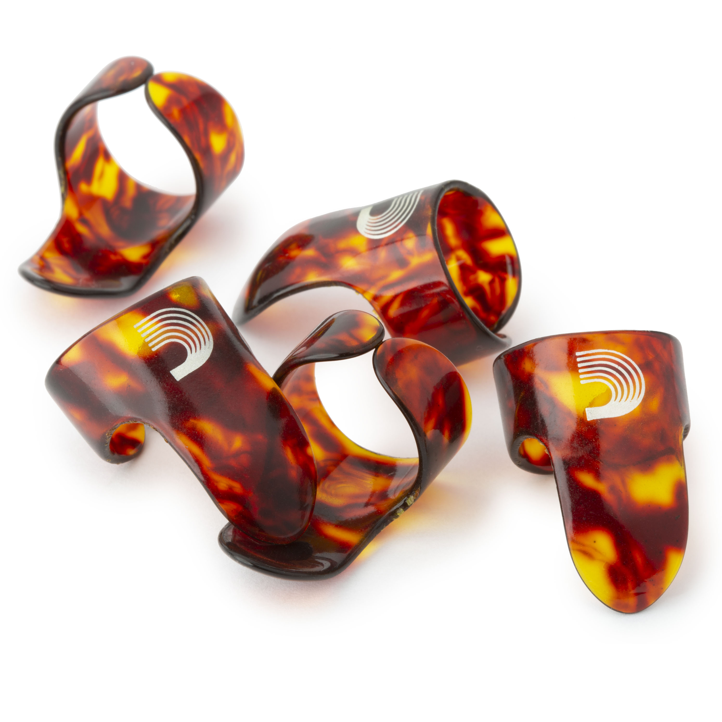 Pinzas para dedos D'Addario Celluloid, grandes - Paquete de 5