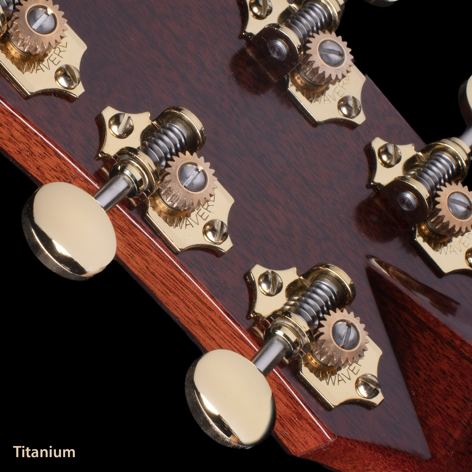 Clavijas de afinación Waverly de alta relación con perillas vintage ovaladas para palas macizas