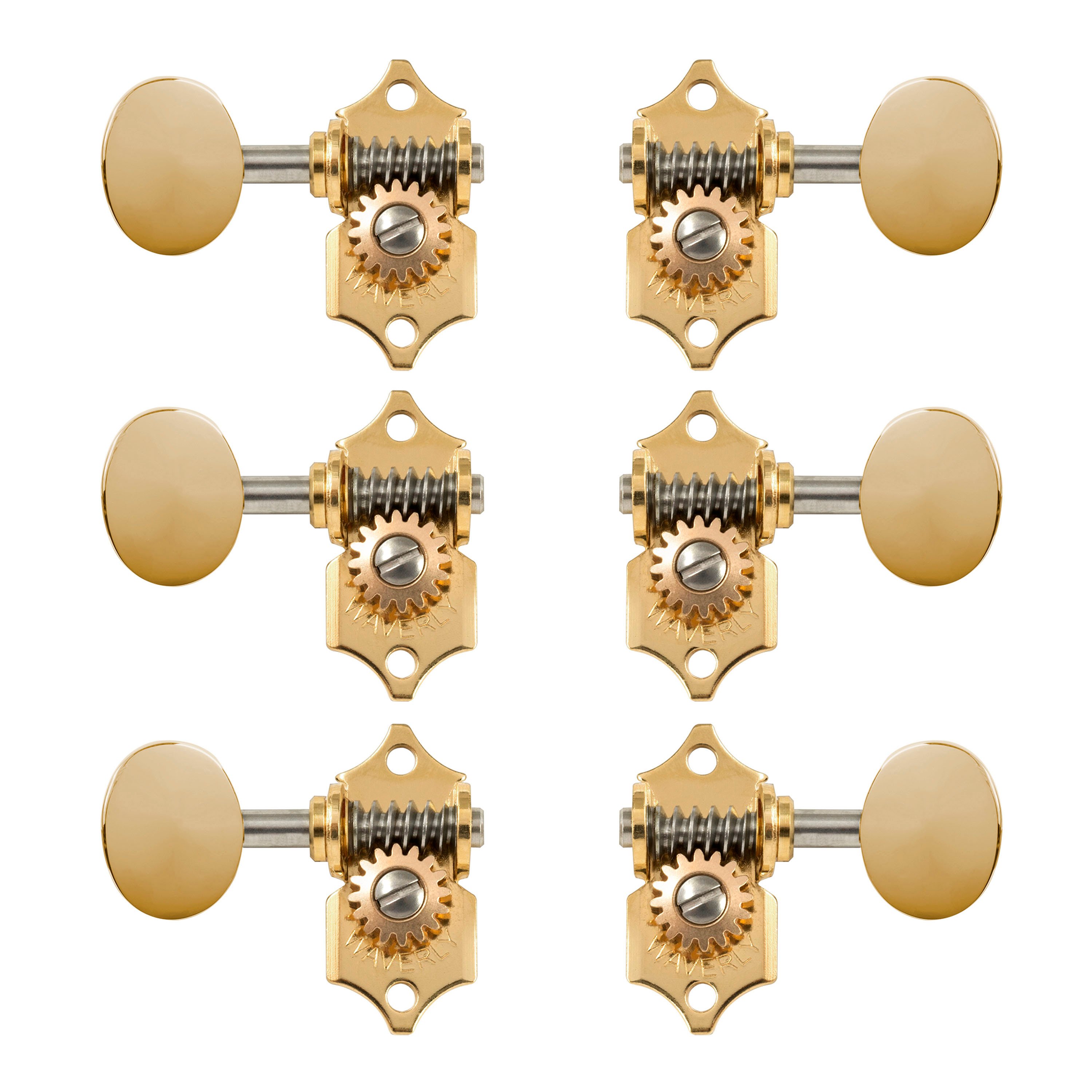 Sintonizadores de guitarra Waverly con perillas ovaladas vintage para cabezas de estribo