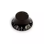 Top Hat Bell perilla, negro, para eje de potenciómetro estriado fino (CTS)