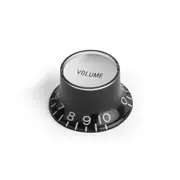 Top Hat perilla reflectora de campana, volumen negro, estriado fino para CTS