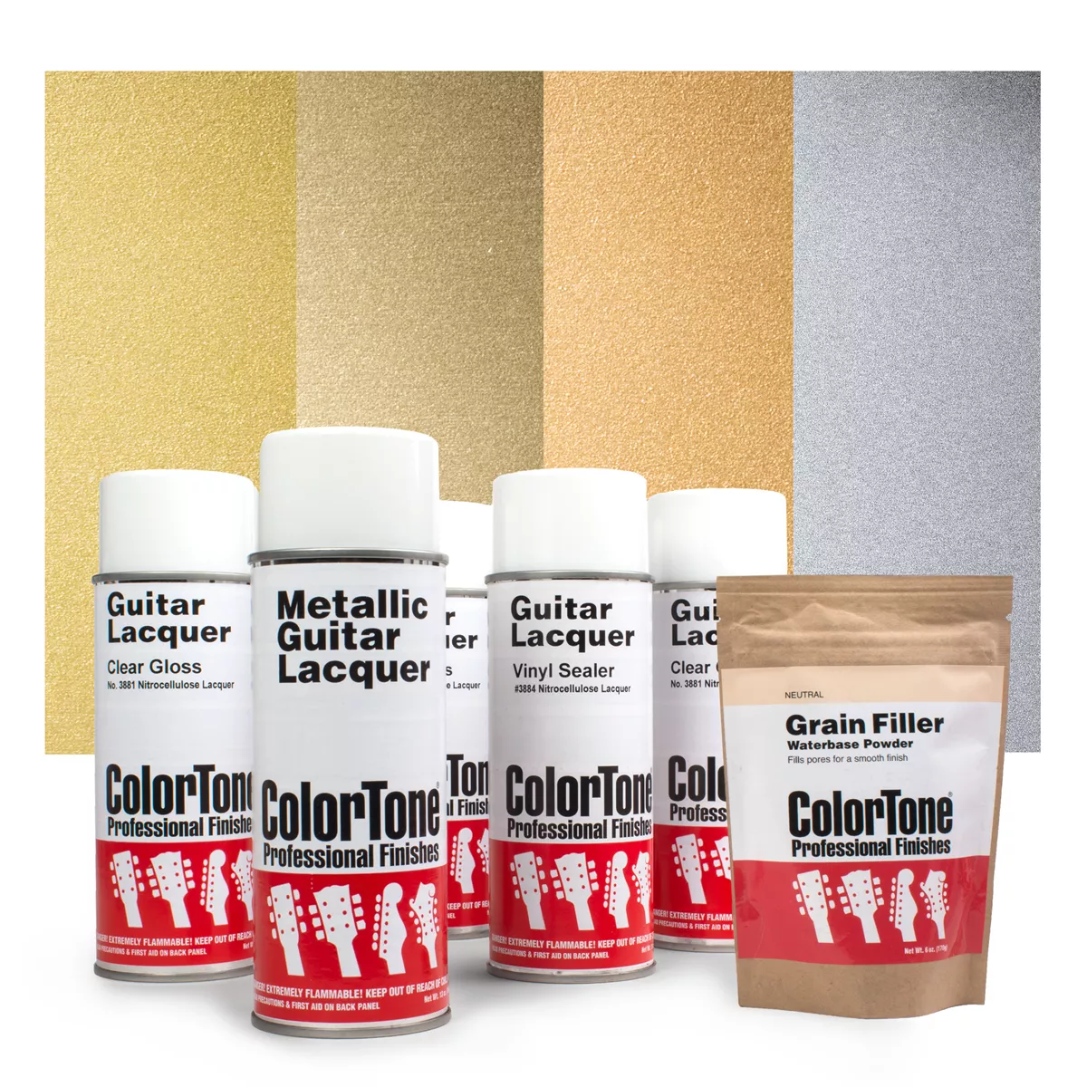 Juego de acabados en aerosol ColorTone con laca metálica Juego de acabados en aerosol ColorTone con laca metálica