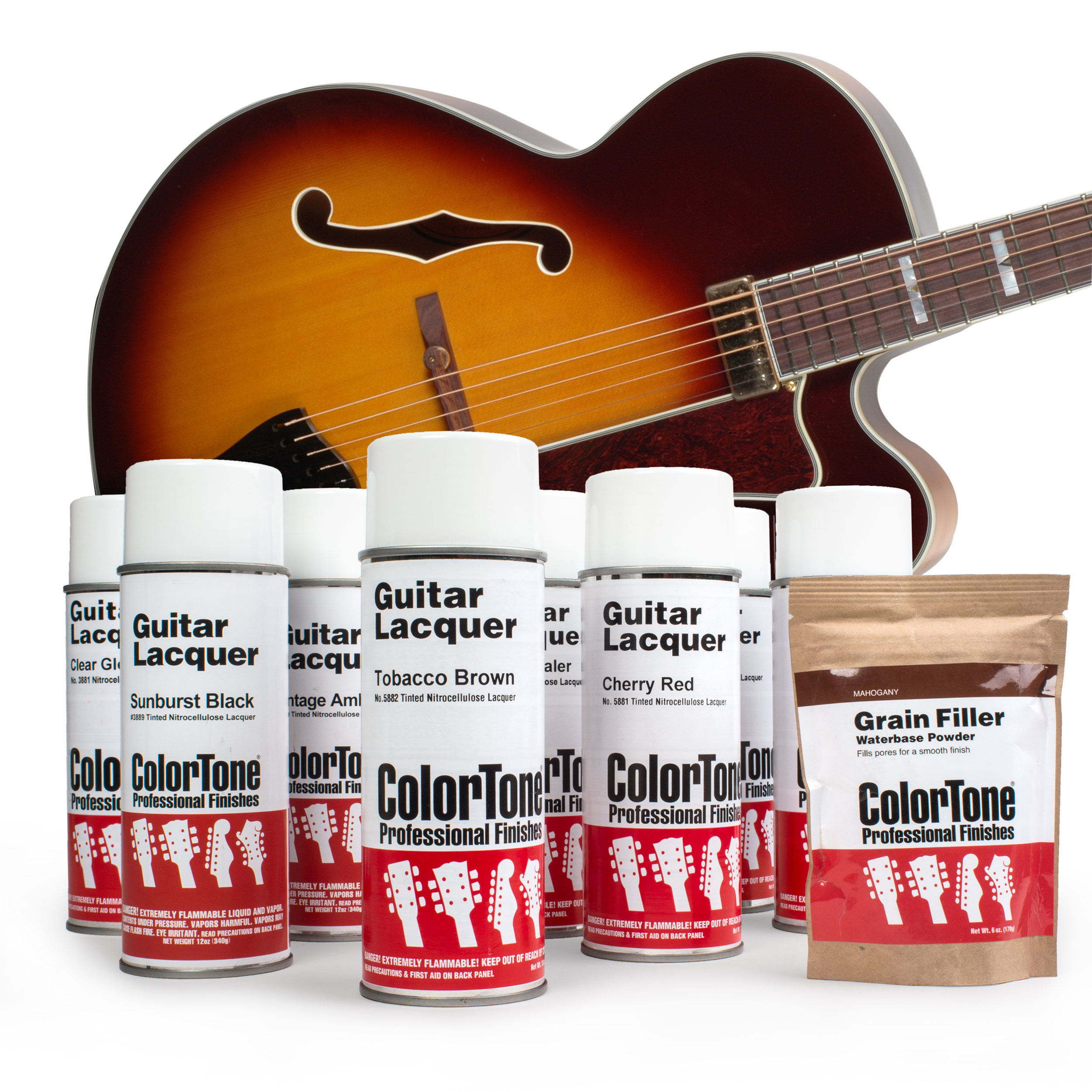 Juego de acabado en aerosol ColorTone Tobacco Sunburst de tres tonos