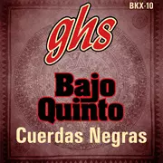 Cuerdas Negras con cuerdas de guitarra acústica GHS con extremo de bucle recubierto Bajo Quinto, acero inoxidable recubierto negro
