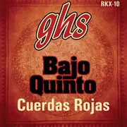 Cuerdas Rojas, acero inoxidable con revestimiento rojo, cuerdas de guitarra acústica GHS con extremo de bucle Bajo Quinto